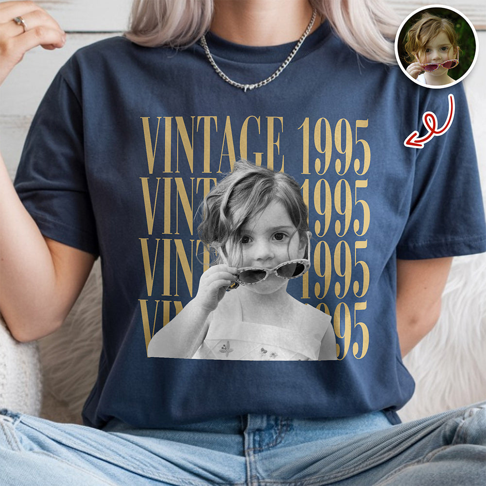 Custom Photo Year Comfort Shirt Personalized Gift for Mom/Dad Comfort Shirt GradoCreations