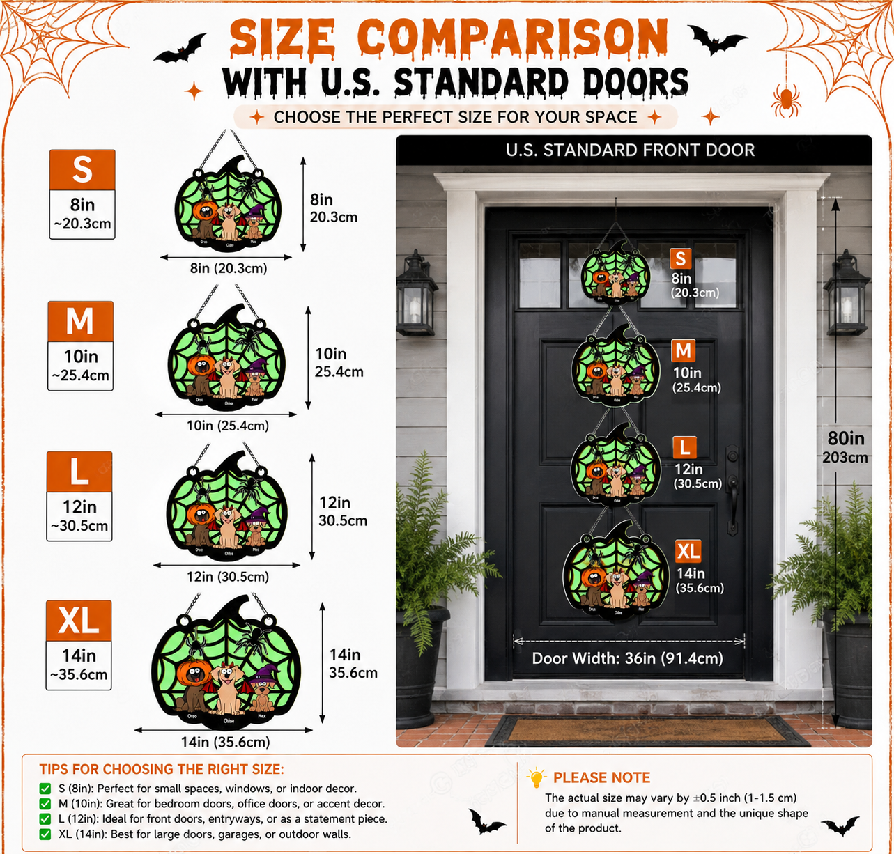 Personalized Luminous Halloween Wooden Sign for Family Decor Luminous Wooden Sign GradoCreations