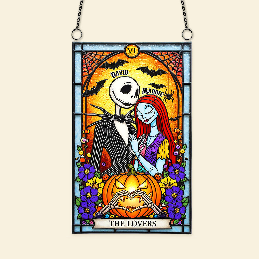 Personalized Lovers Window Hanging Suncatcher Custom Gift for Couples