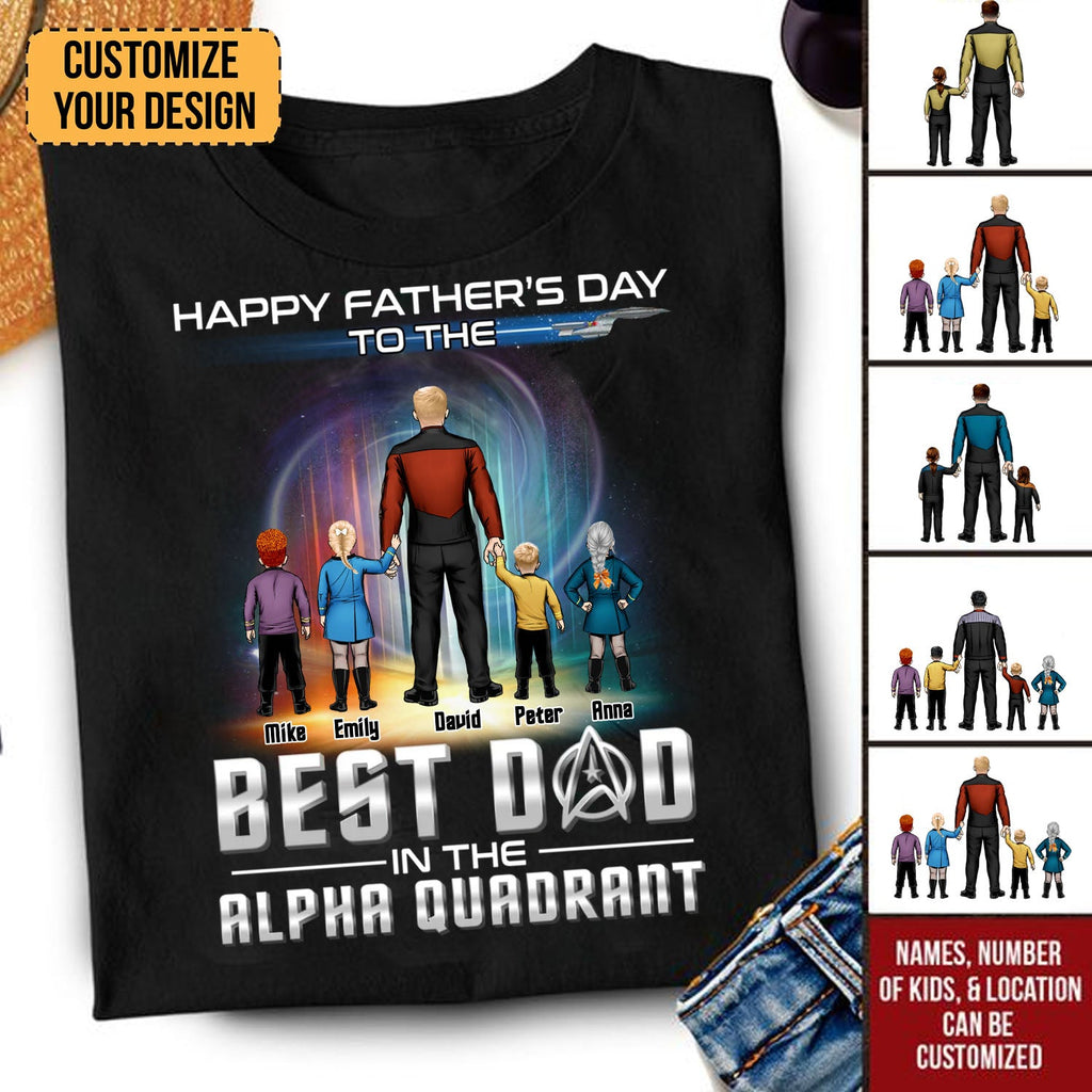 Personalized T-Shirt for Dad Best Dad in Alpha Quadrant Gift