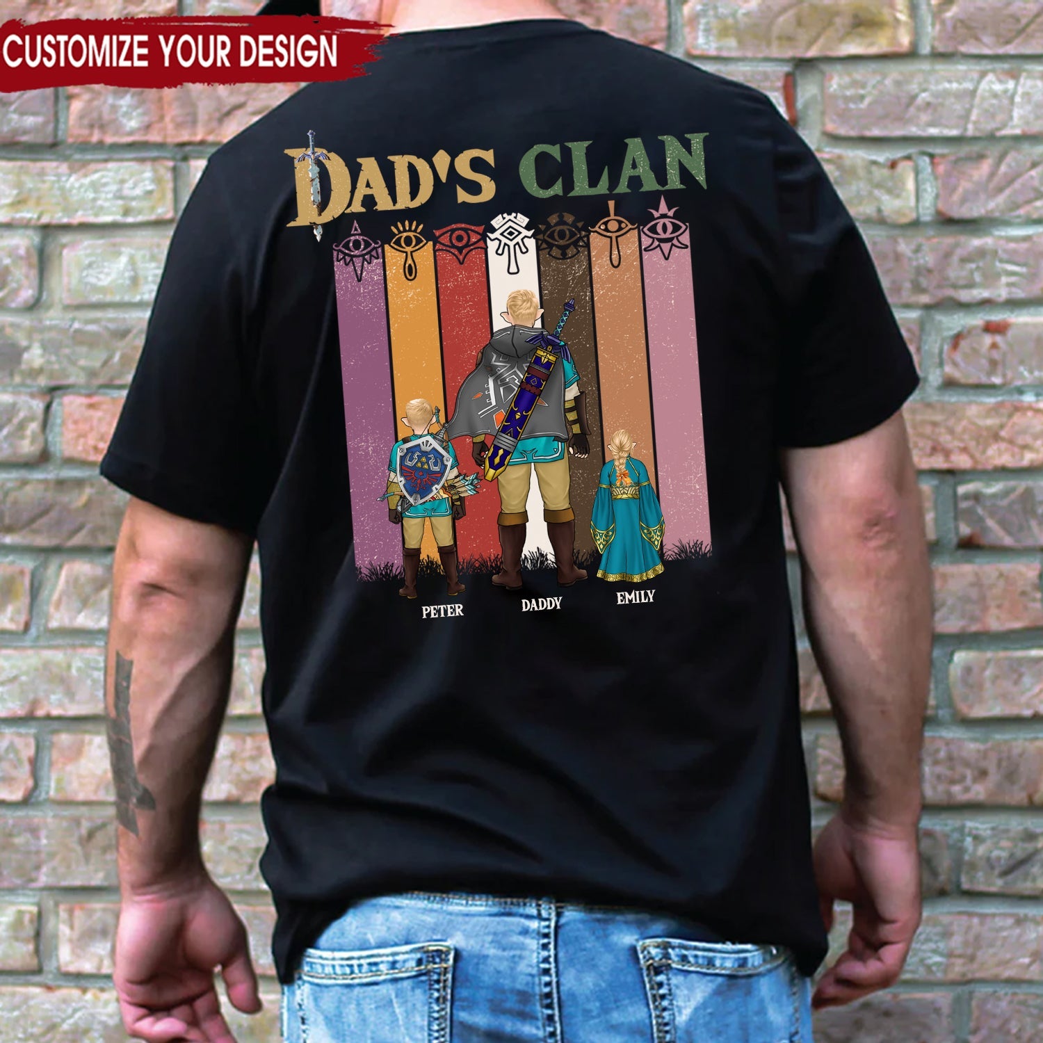 Personalized Dad's Clan T-Shirt Gift for Father's Day | Cotton Apparel Cotton Apparel GradoCreations