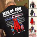 Personalized Superhero Dad T-Shirt Custom Name Gift for Father's Day Cotton Apparel GradoCreations
