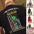 Personalized Superhero Dad T-Shirt Gift for Father's Day Cotton Apparel GradoCreations