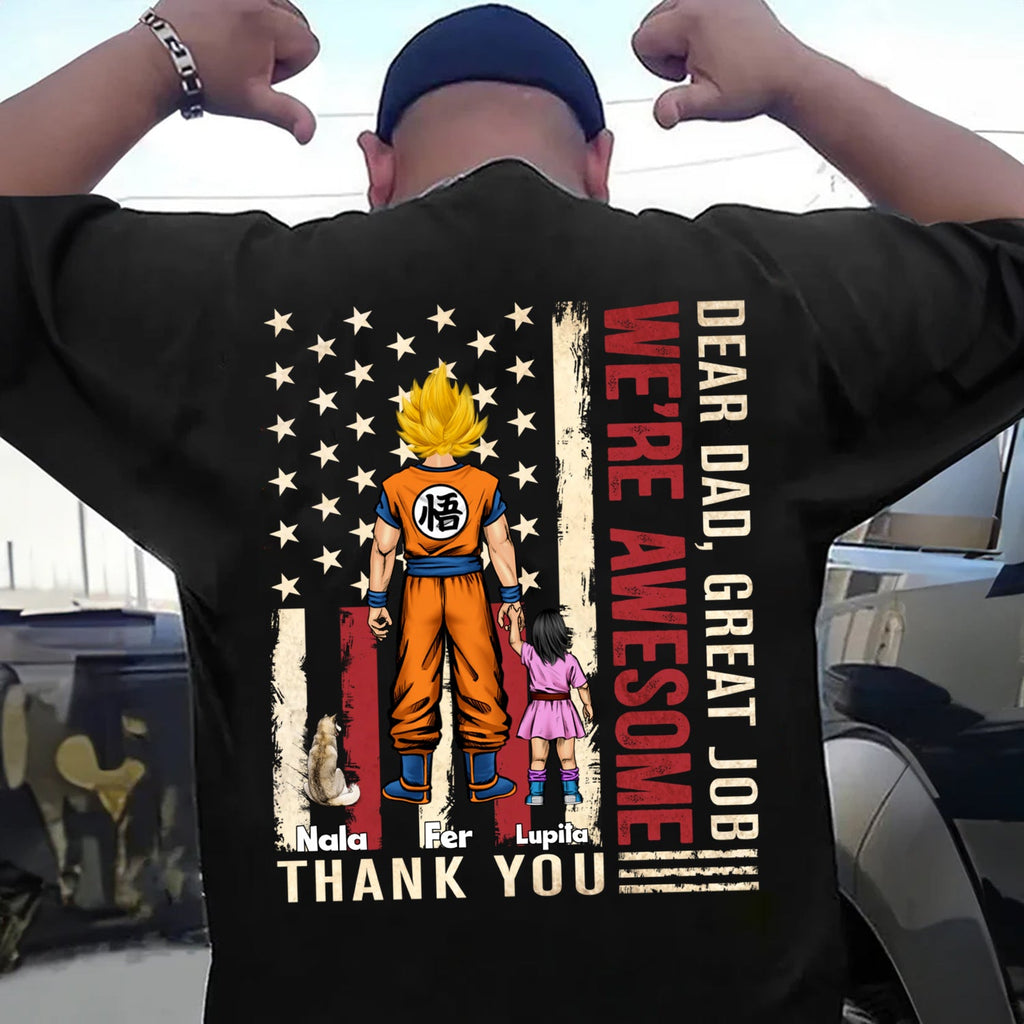 Personalized Thank You T-Shirt for Dad and Grandpa - Unique Gift Cotton Apparel GradoCreations