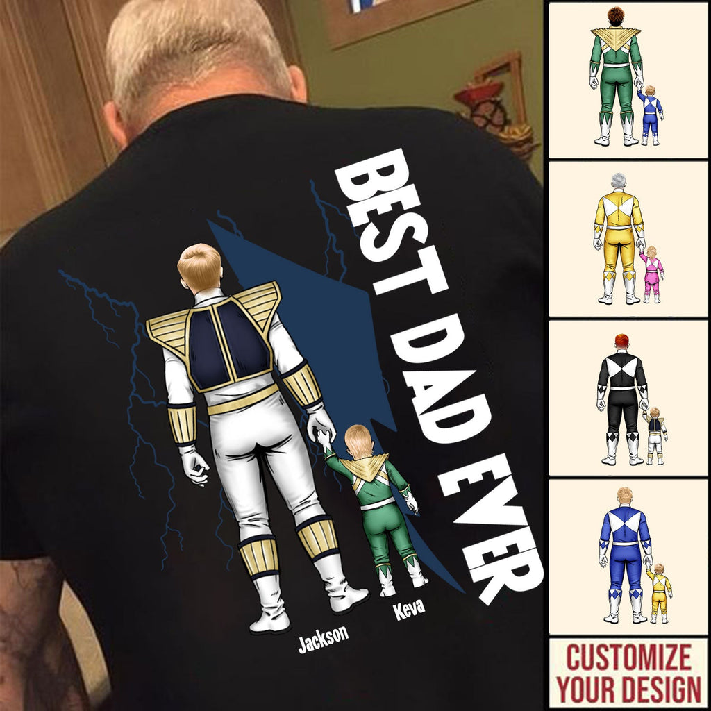 Personalized Power Rangers T-Shirt Best Dad Ever Gift for Dad