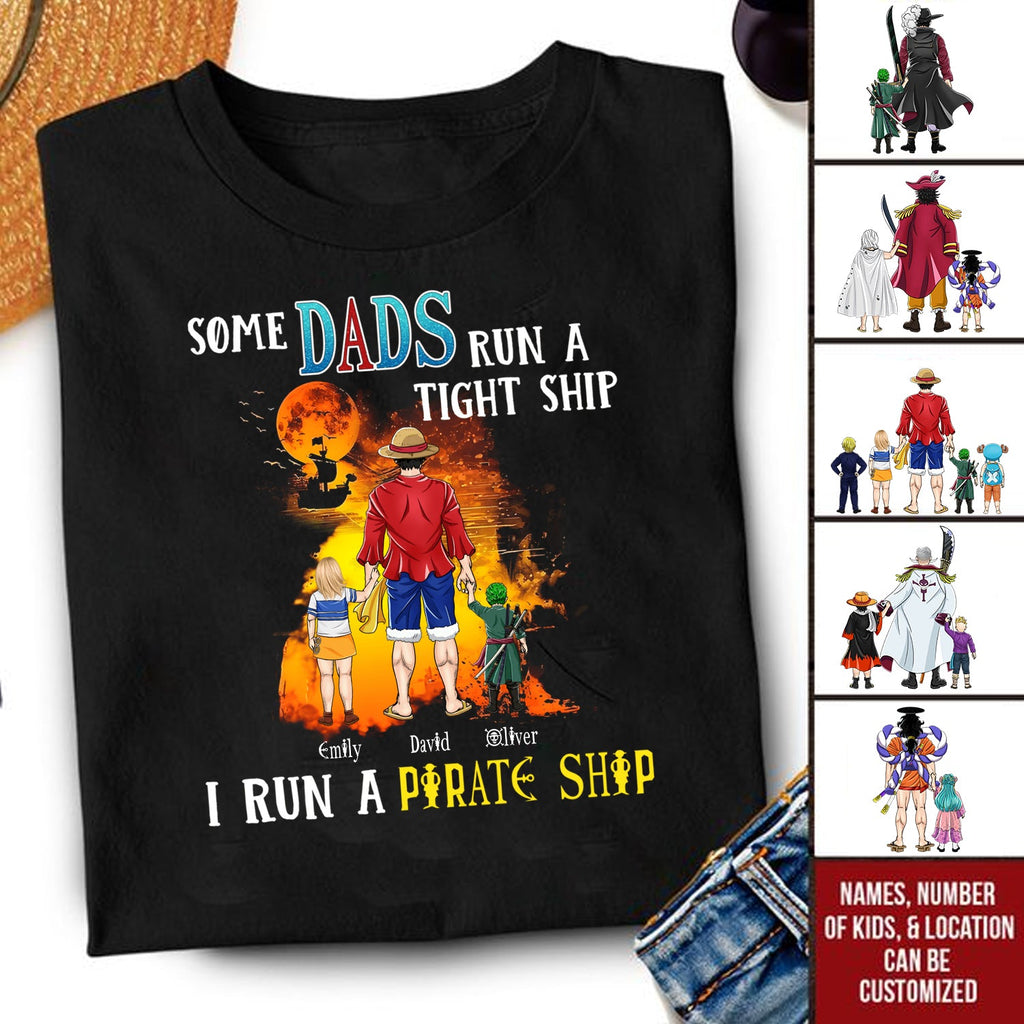 Personalized Pirate T-Shirt Gift for Dad Custom Name Father's Day Cotton Apparel GradoCreations