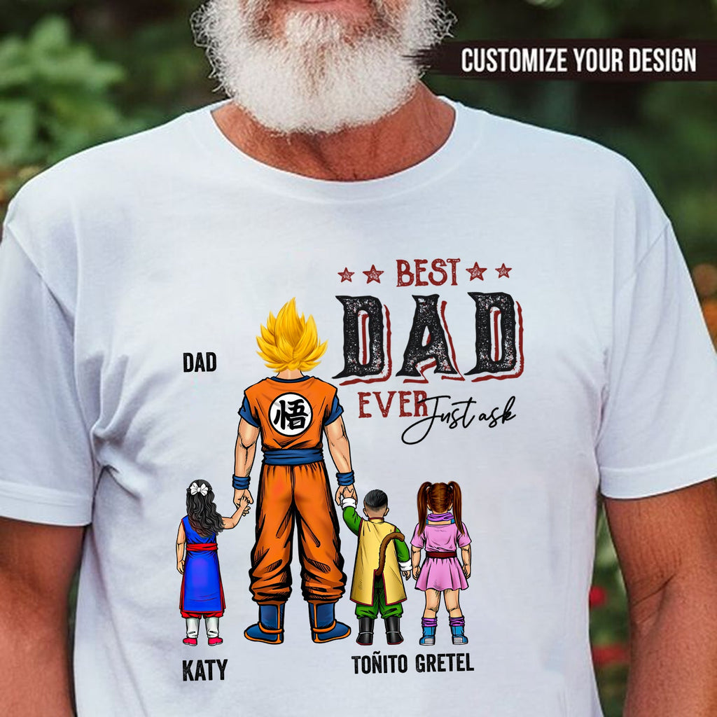 Personalized Super Hero Best Dad Ever Unisex Shirt Gift for Dad Cotton Apparel GradoCreations
