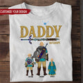 Personalized Zelda Daddy T-Shirt Custom Family Gift for Dad Cotton Apparel GradoCreations