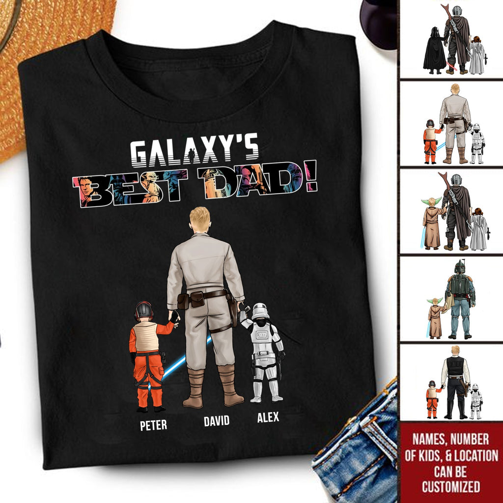 Personalized Cosmic T-Shirt Gift for Best Dad on Father's Day