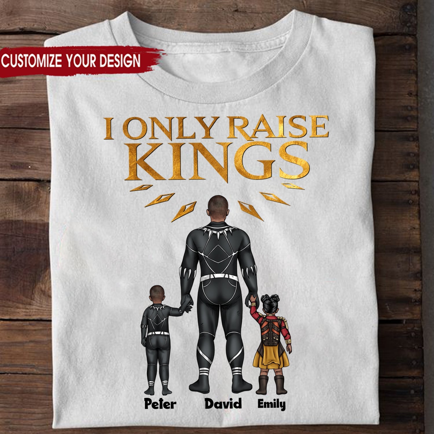 Personalized Superhero T-Shirt Gift for Dad | Father's Day Cotton Apparel GradoCreations