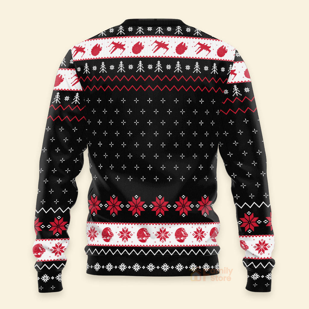 Personalized Darth Vader Christmas Ugly Sweater Gift for Dad