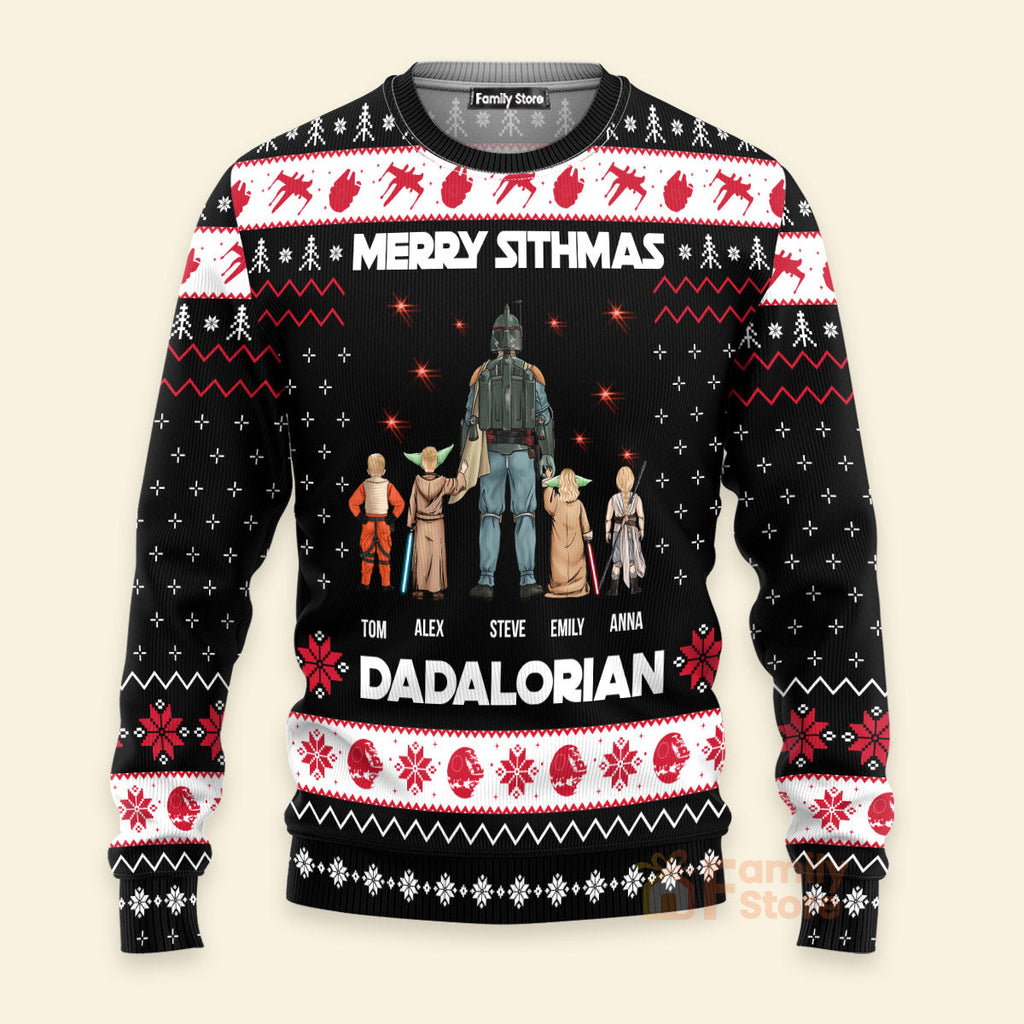 Personalized Darth Vader Christmas Ugly Sweater Gift for Dad