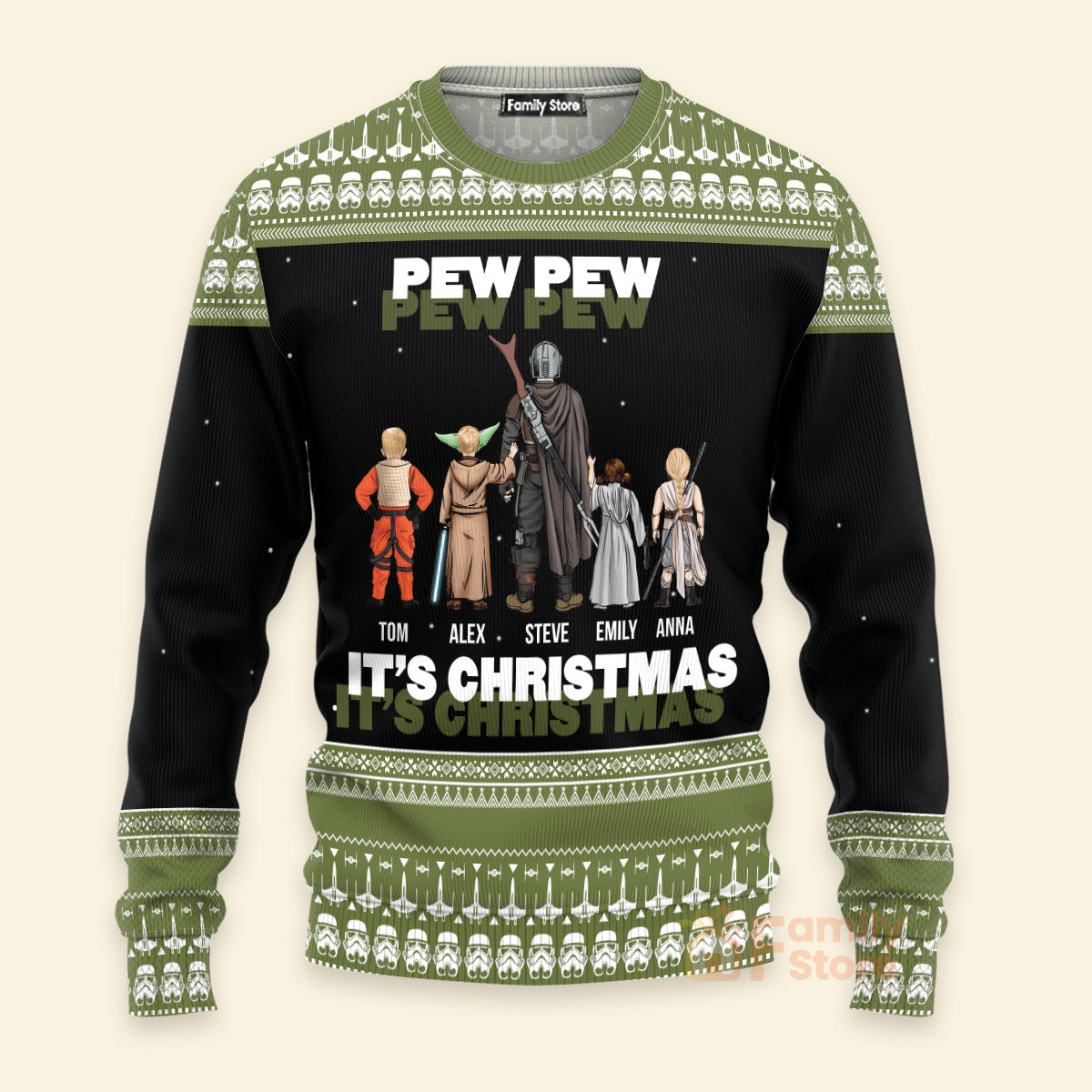 Personalized Ugly Christmas Sweater Gift for Dad | Custom Family Design