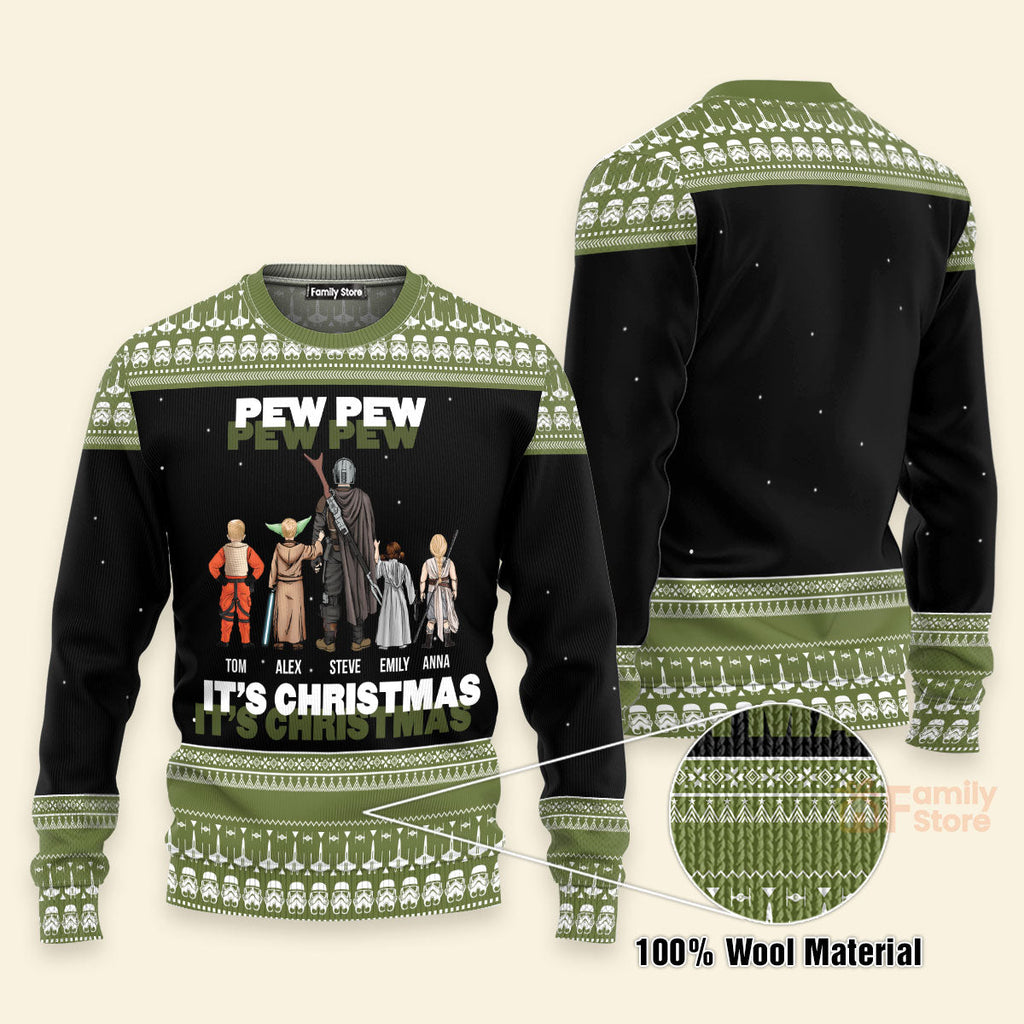 Personalized Ugly Christmas Sweater Gift for Dad | Custom Family Design