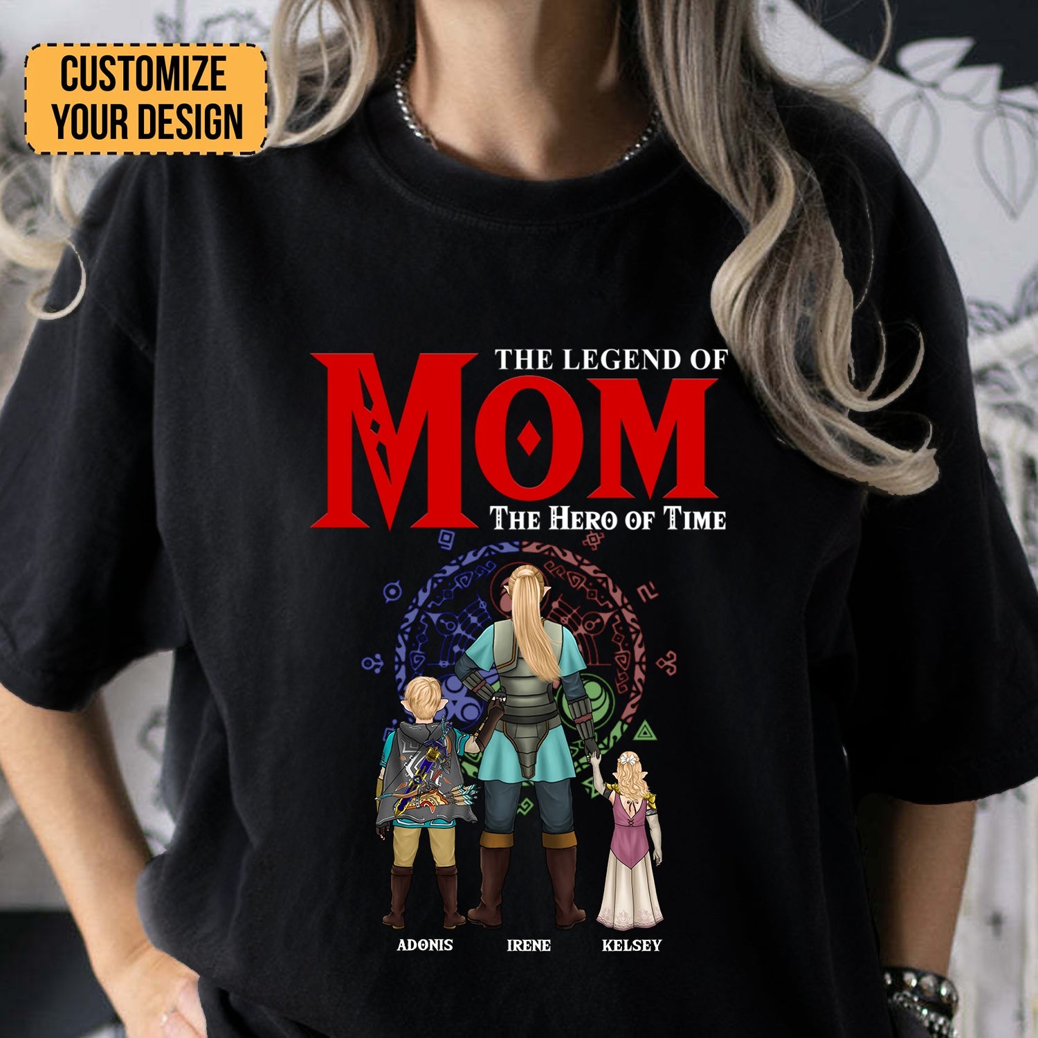 Personalized Legend of Zelda Mom T-Shirt Gift for Mom
