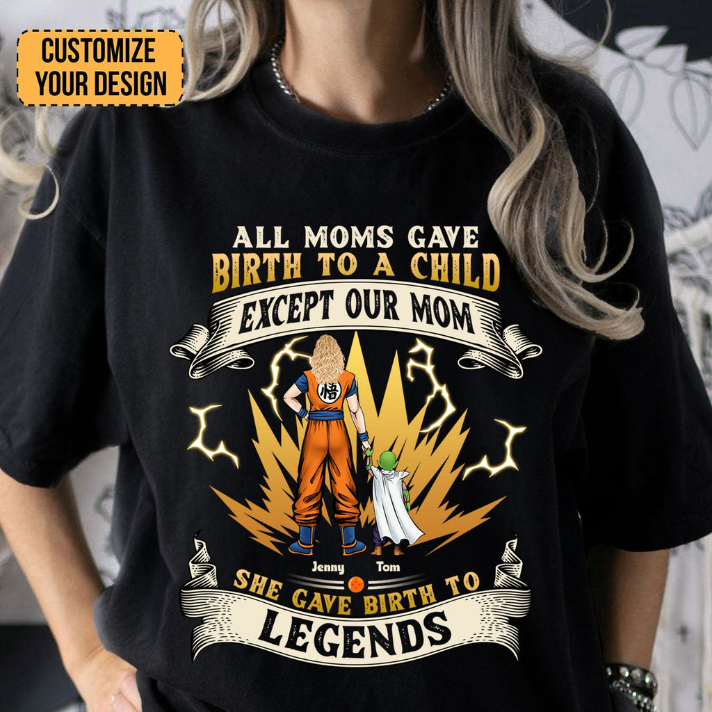 Personalized Mom T-Shirt Gift with Legends Design for Mother's Day