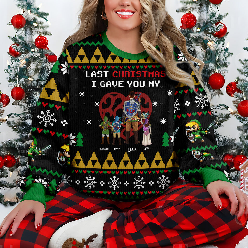 Personalized Legend of Zelda Ugly Sweater Gift for Dad