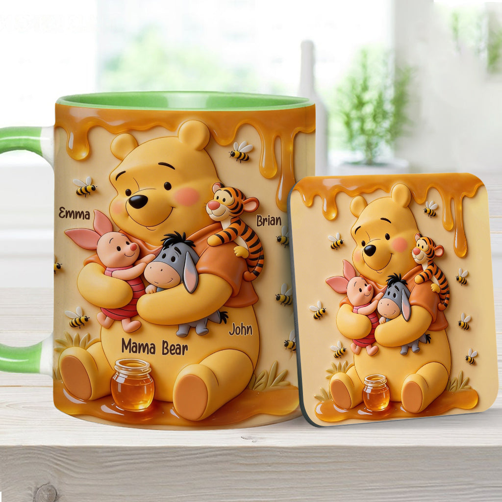 Personalized Honey Bear Mug for Mom | Custom Name Drinkware Gift