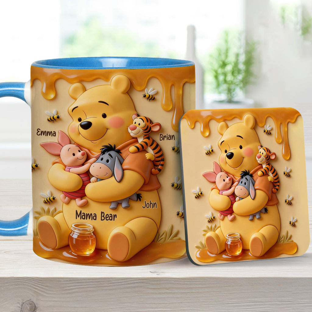 Personalized Honey Bear Mug for Mom | Custom Name Drinkware Gift