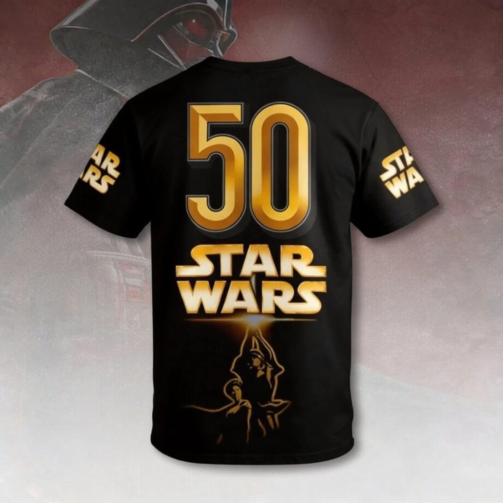 Personalized Star Wars 50th Anniversary All Over Shirt Gift for Movie Fans