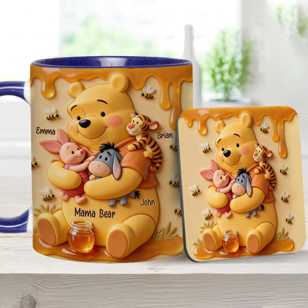 Personalized Honey Bear Mug for Mom | Custom Name Drinkware Gift