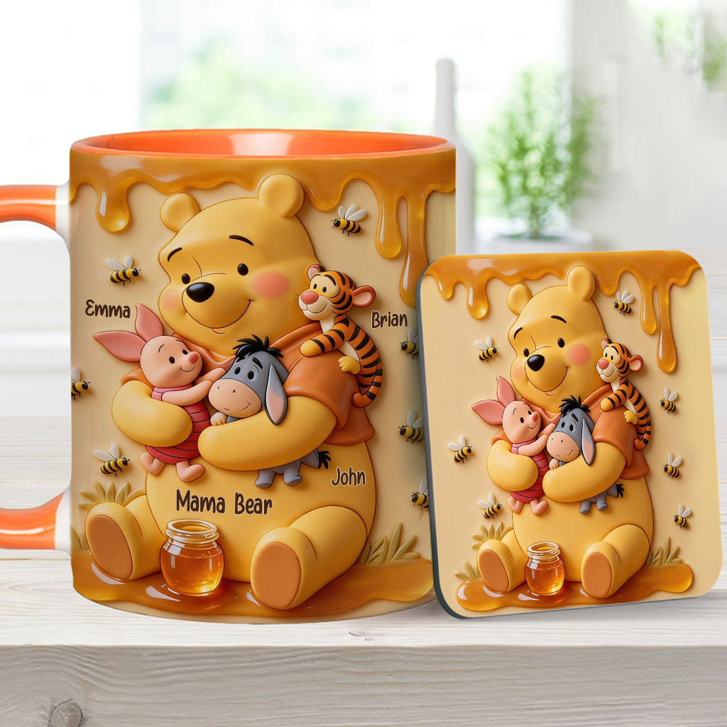 Personalized Honey Bear Mug for Mom | Custom Name Drinkware Gift