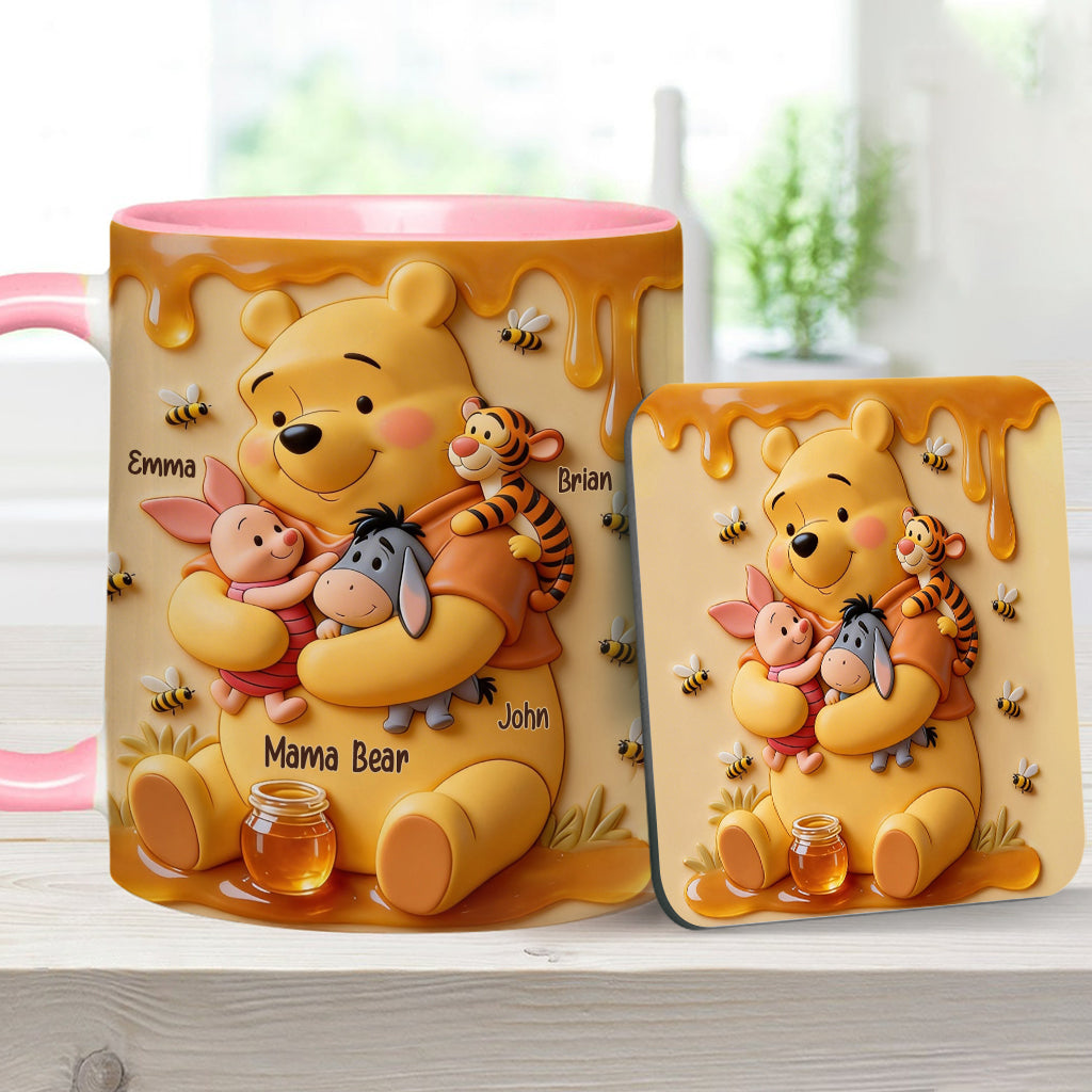 Personalized Honey Bear Mug for Mom | Custom Name Drinkware Gift