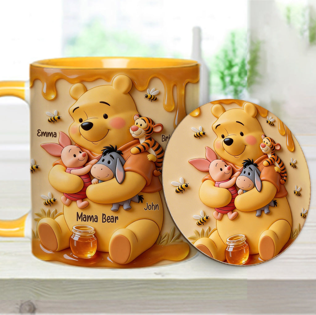 Personalized Honey Bear Mug for Mom | Custom Name Drinkware Gift