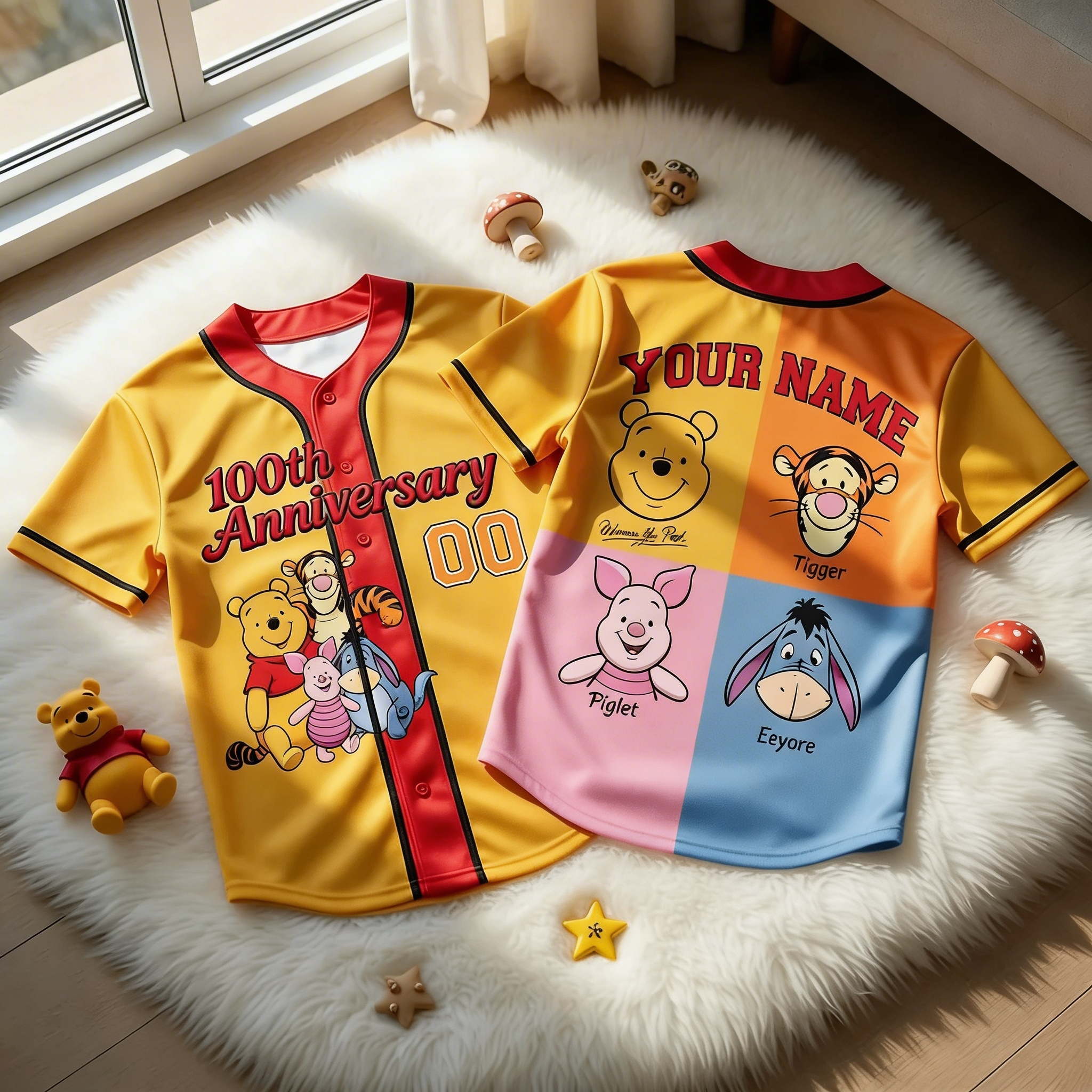 Personalized Kids Baseball Jersey 100th Anniversary Gift for Movie Fans
