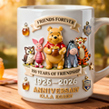 Personalized Honey Bear Ceramic Mug 100 Years Friendship Gift for Anniversary