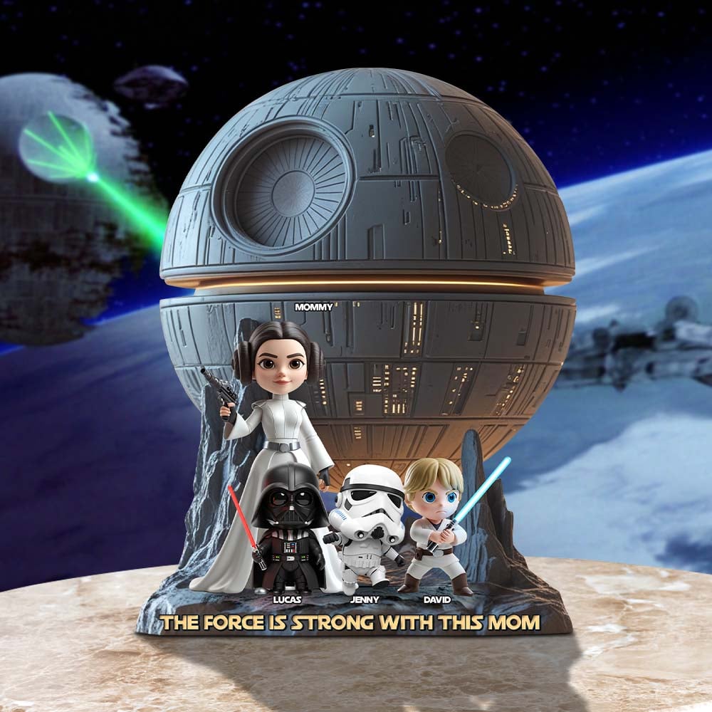 Personalized Acrylic Plaque The Force Is Strong With This Mom Gift for Mom Custom Home Decor