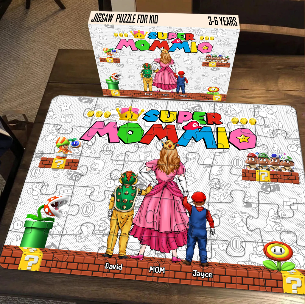 Personalized Super Mommio Puzzle Gift for Mom - Custom Fun