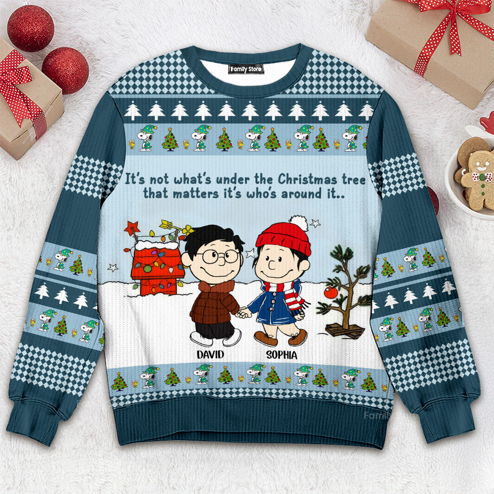 Personalized Christmas Ugly Sweater for Couples - Custom Gift