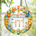 Personalized Acryllic Suncatcher with Family Crossword - Gift for Mom, Grandma