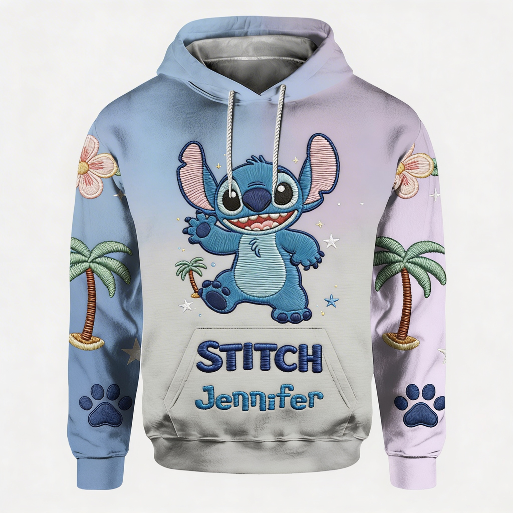 Personalized All Over Shirt with Stitch Design for Her - Gift for Movie Fans