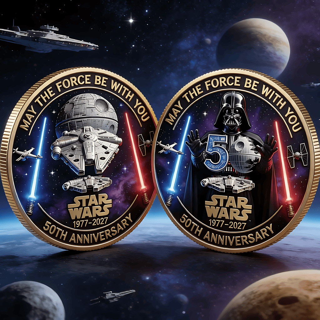 Personalized Commemorative Coin 50th Anniversary Star Wars Gift