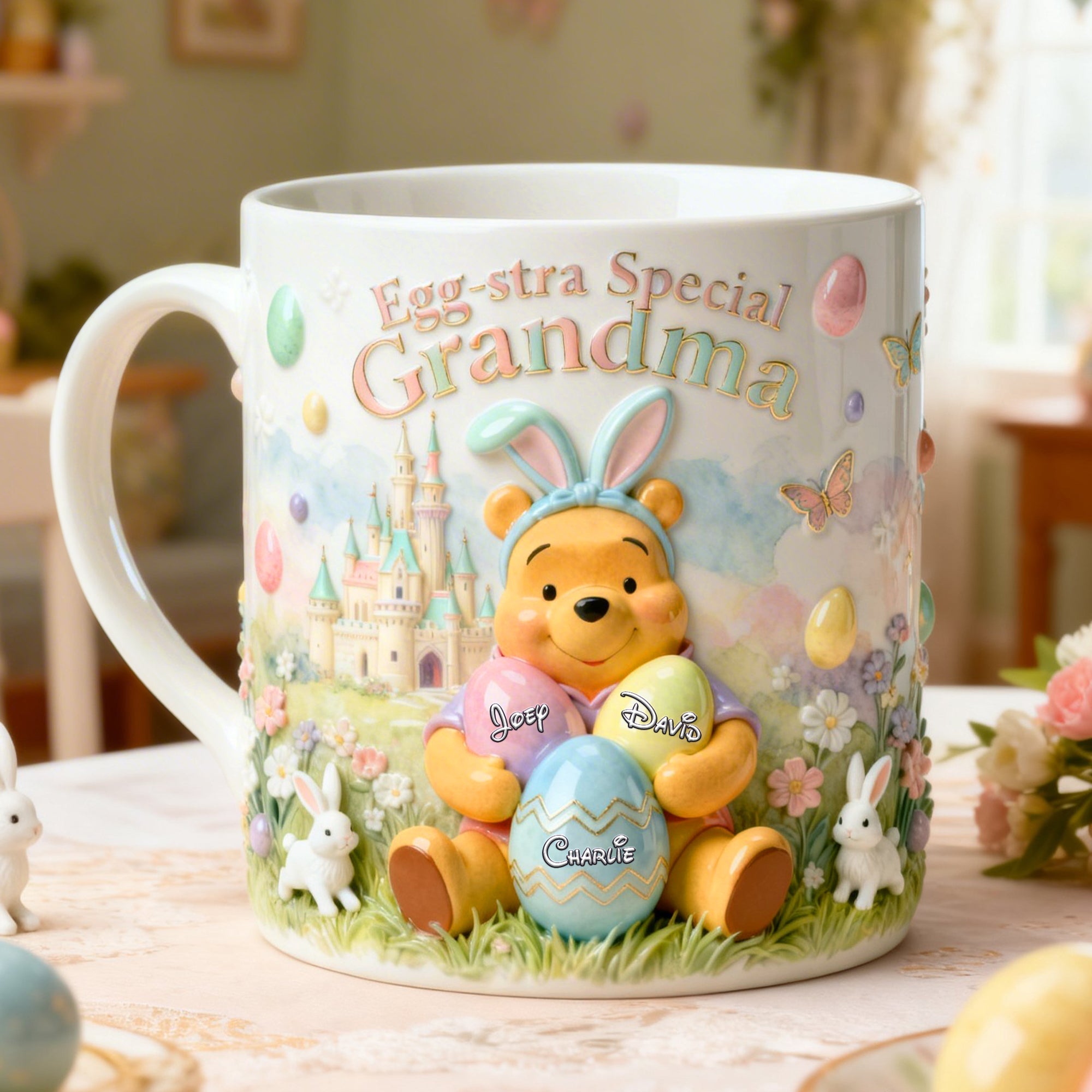Personalized Egg-stra Special Grandma Mug Custom Names | Gift for Easter