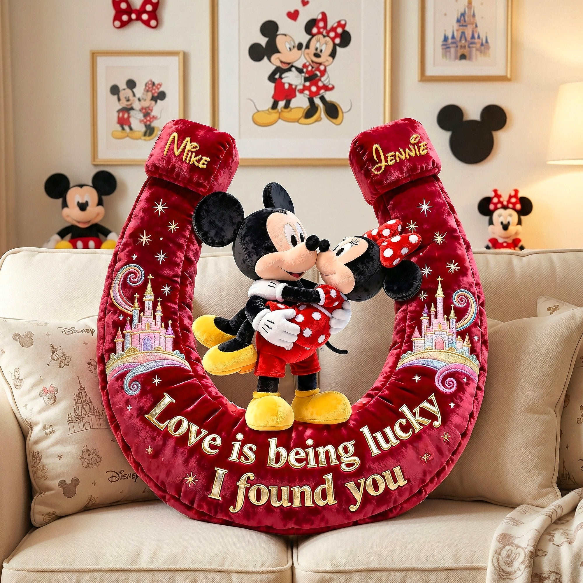 Personalized Custom Shaped Pillow Love Is Being Lucky Gift for Couples