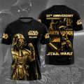 Personalized Star Wars 50th Anniversary AOP Shirt Gift for Movie Fans AOP Shirt GradoCreations