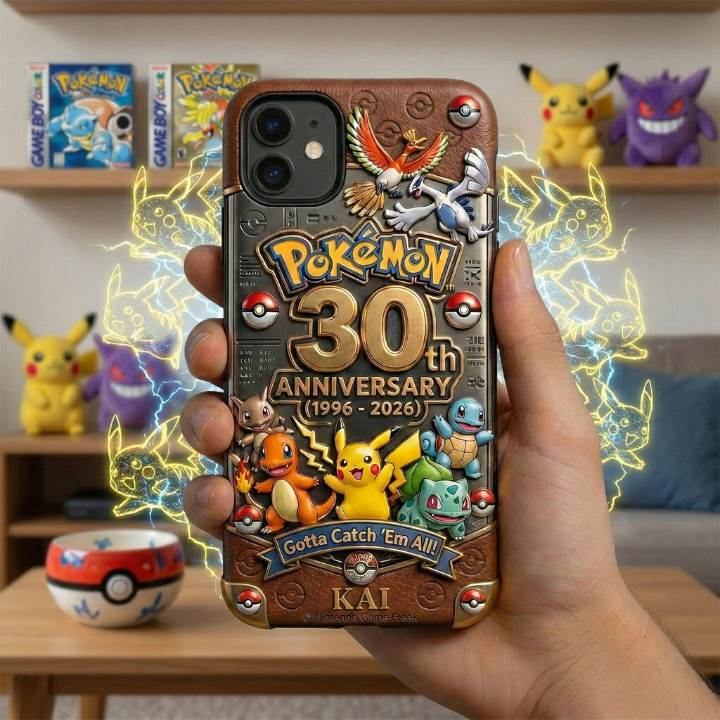 Personalized Pokémon 30th Anniversary Phone Case Gift for Movie Fans