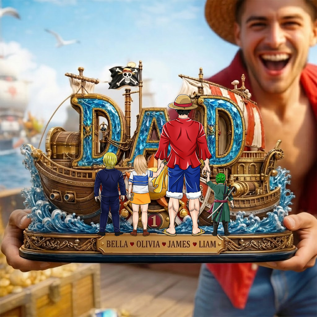 Personalized Acrylic Plaque Adventure Pirate King Gift for Dad