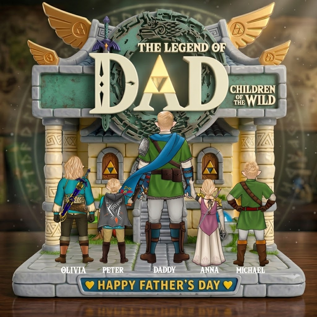 Personalized Acrylic Plaque Gift for Dad - Fantasy Adventure Theme
