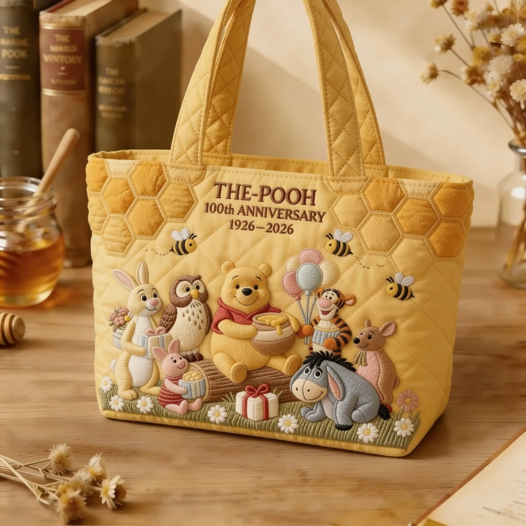 Personalized Quilted Tote Bag 100th Anniversary Gift for Movie Fans