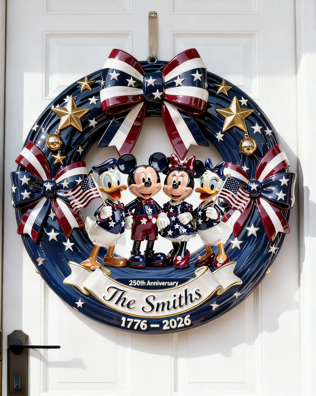 Personalized USA 250th Anniversary Wood Sign Custom Family Gift