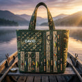 Personalized Camo American Flag Fishing Tote Bag Gift for Him