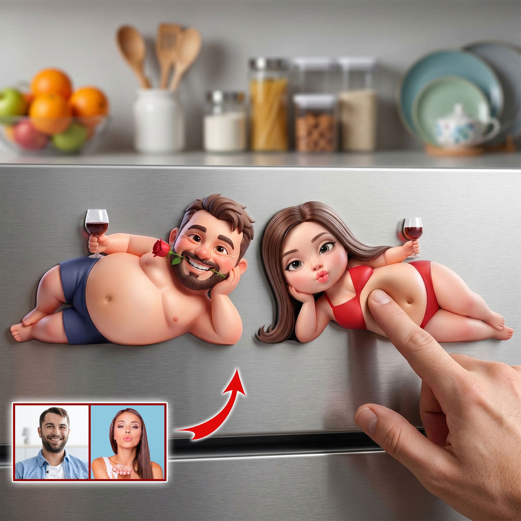 Personalized Funny Squishy Acrylic Fridge Magnet Gift for Couple