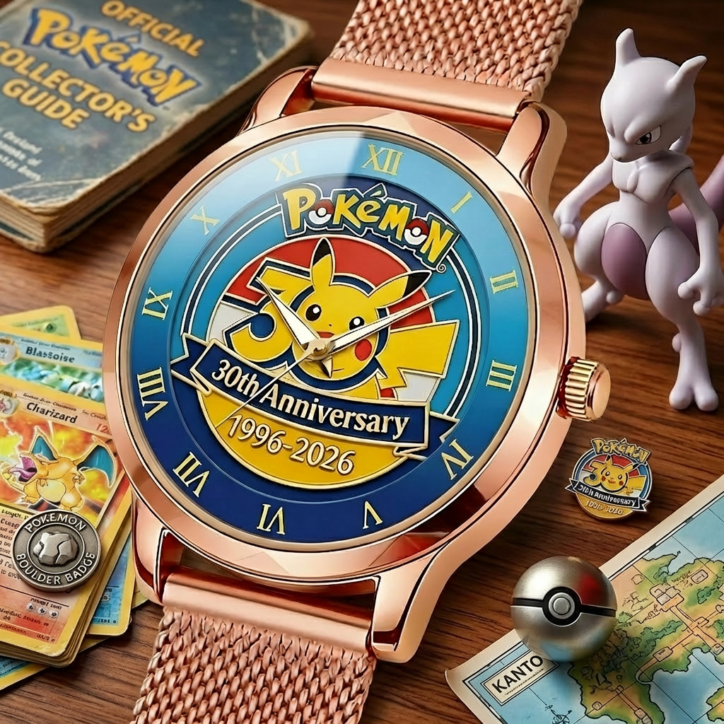 Personalized Pokémon 30th Anniversary Hand Watch Gift for Movie Fans