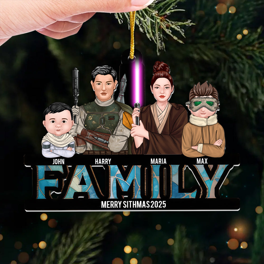 Personalized Acrylic Ornament Merry Sithmas Gift for Family