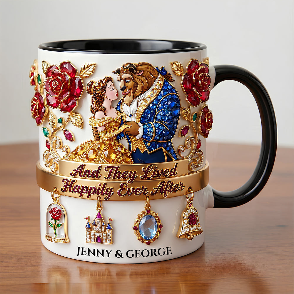 Personalized Couple Mug 'And They Lived Happily Ever After' Gift for Movie Fans