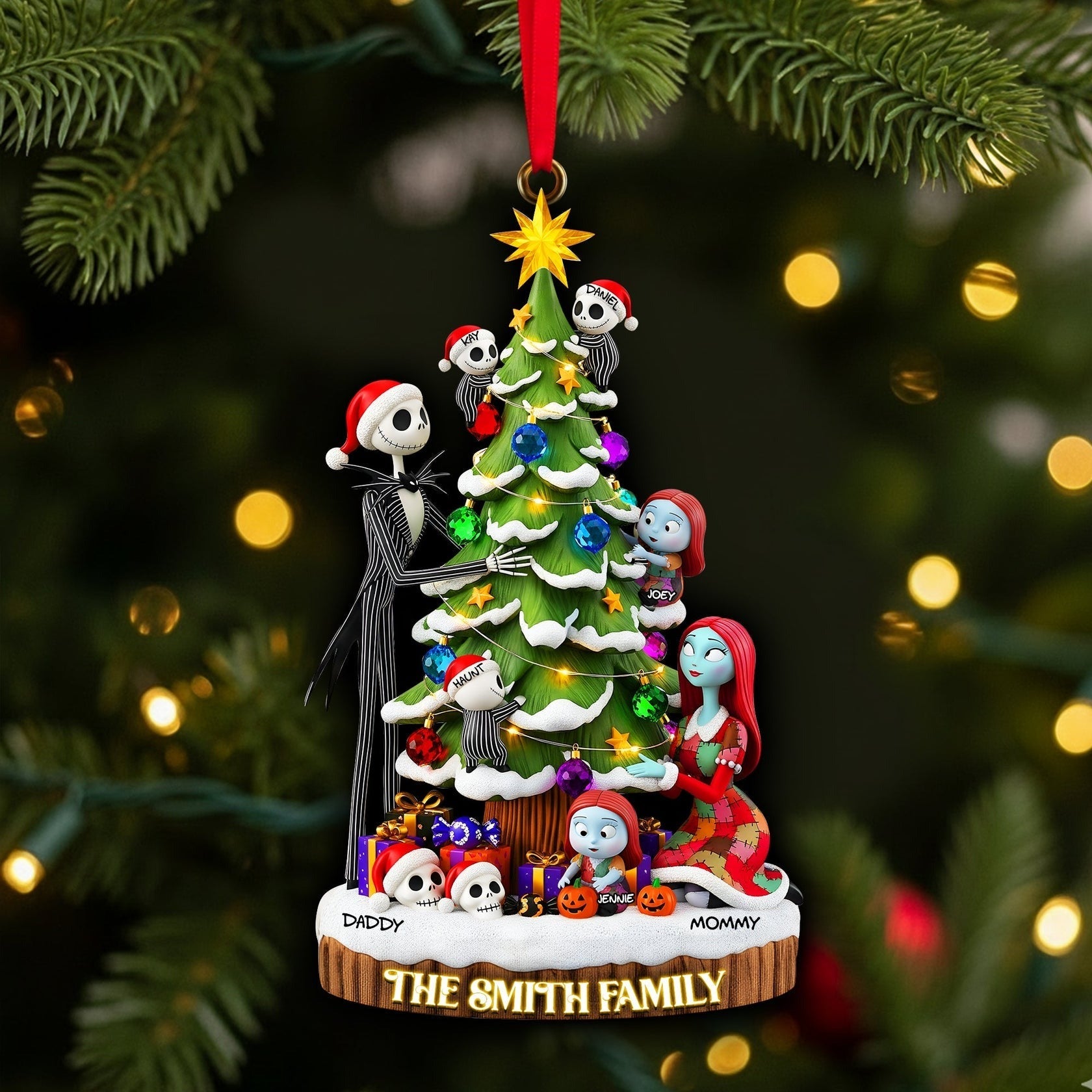 Personalized Acrylic Christmas Ornament Family Gift Custom Names